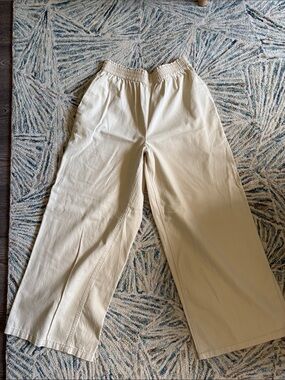 twik Cream Wide-Leg Chino Pants